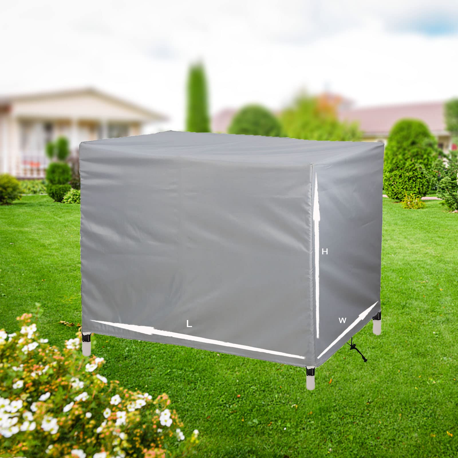 Coperture per Mobili da Giardino Quadrato,170x90x95cm Copertura Tavolo Esterno Tessuto Oxford 420D,Tavolo per Esterni Copertura Impermeabile,Telo Copri Tavolo da Terrazza Anti-UV