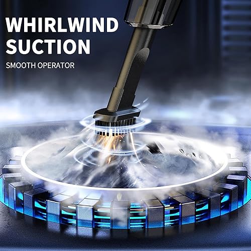 Miniatura 4 de WOLWES Aspiradora de mano inalámbrica para automóvil, aspiradora inalámbrica recargable para el hogar del pelo de mascotas, aspiradora de mano bien