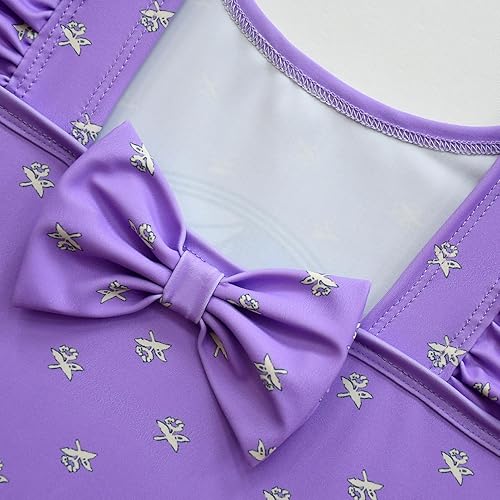 Vista 3 de Traje de baño para niñas, traje de baño de 12 pieza con gráficos de película, traje de baño de regalo para niñas de 3 a 9 años