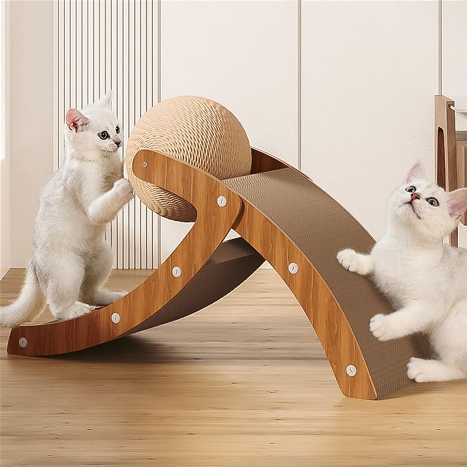 Grattoir pour Chat Boule à gratter verticale for chat, griffes de meulage auto-très ennuies 2 en 1, jouets for chat, planche à gratter multifonctionnelle for chat, broyeur de griffes Jouets pour chats