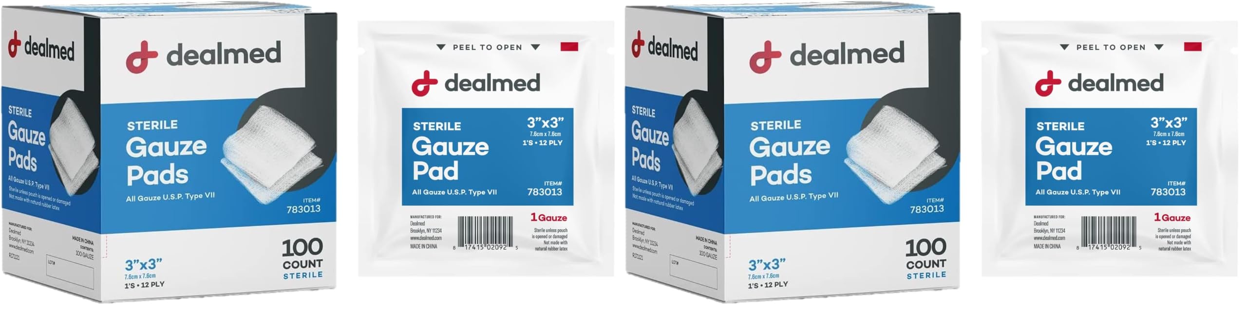 Sterile Gauze Pads - 100 Count -12
