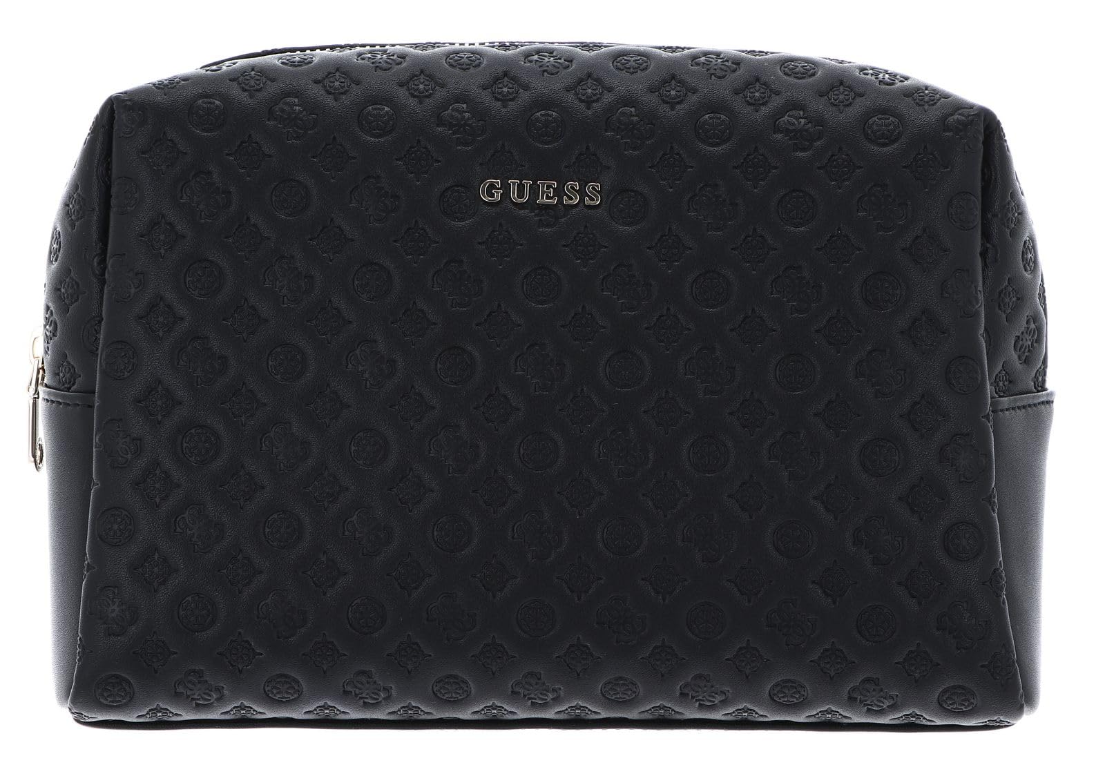GUESS Kulturbeutel Large Top Zip Cosmetic Bag Black schwarz
