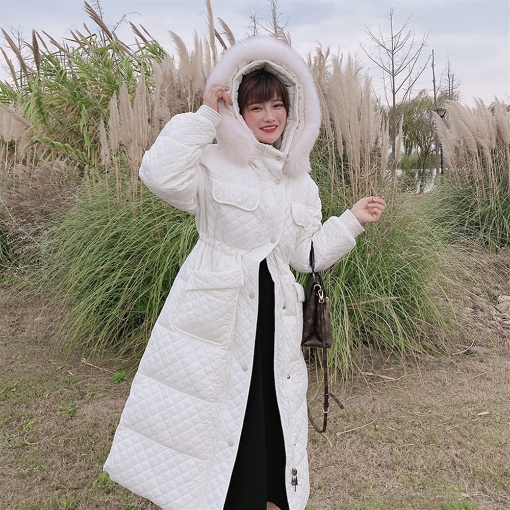 Amazon.co.jp: ウィンター ファー カラー ダウン ジャケット ロング