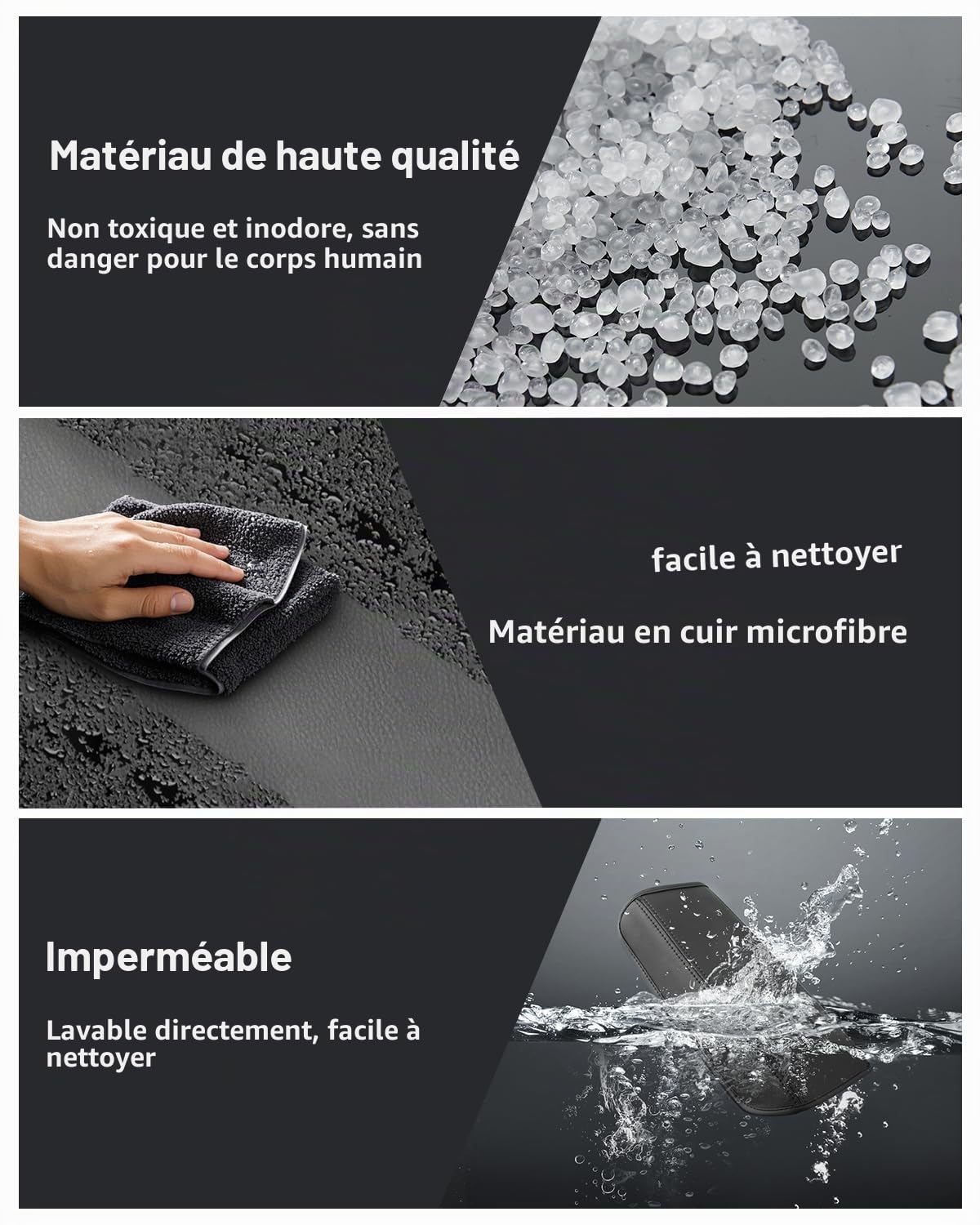 Housse d'Accoudoir pour Dacia Duster 3 2024 2025 2026 | Couvre Accoudoir Console Centrale, Protection Accoudoir, Matériel Cuir PU, Accessoires pour Rehausser l'Accoudoir, Noir