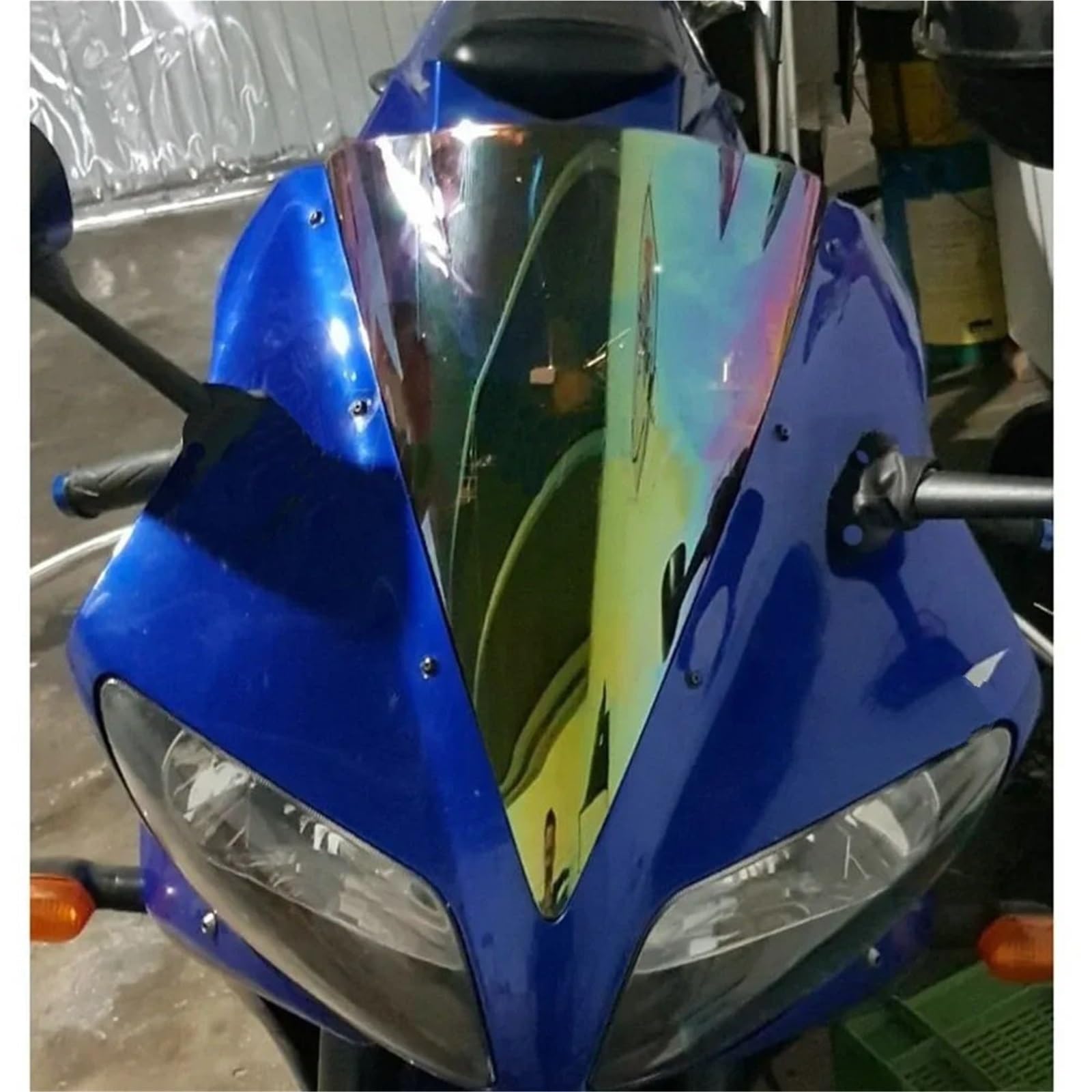 Spoiler szyby przedniej motocykla regulowany Pasuje do przedniej szyby motocykla YZF R1 2002-2003(No.2)