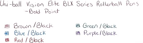 Vista 21 de Uni-ball Vision Elite BLX - Bolígrafos de infusión Blx Azul-negro