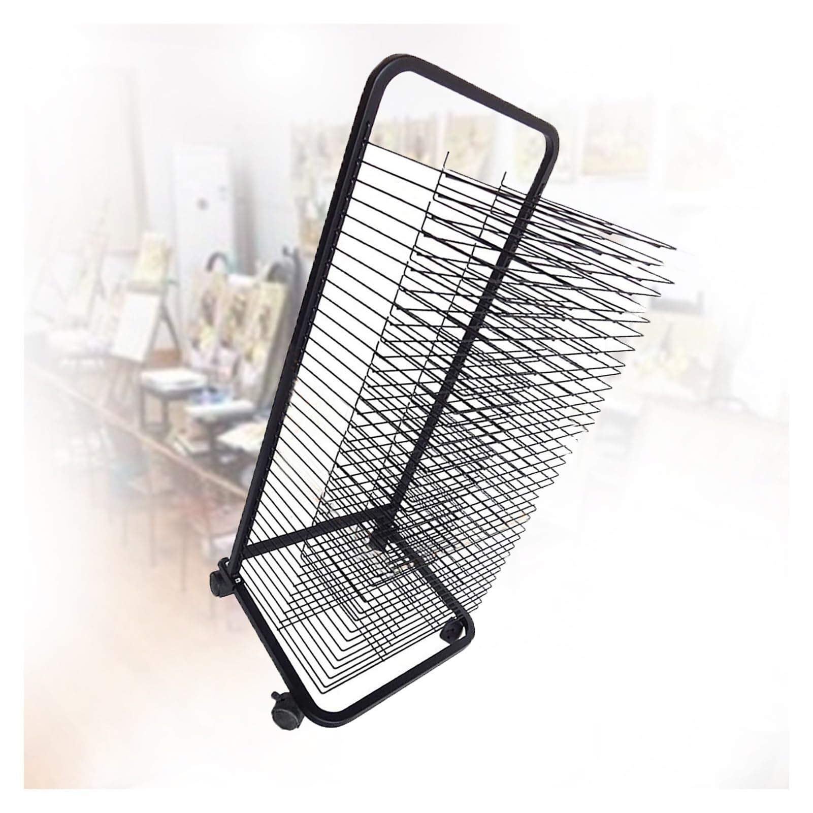 Aioneer Art Drying Rack With 35 Shelves, Removable Portable Storage Display Rack For Drawings, Ideal For Schools, Classrooms, Studios, & Art Clubs