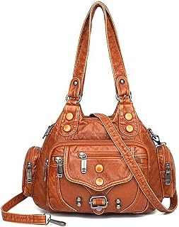 NICOLE & DORIS Handtasche Damen Retro Umhängetasche Weiches PU Leder Schultertasche mit Mehreren Taschen Tote Hobo Bag Wasserdichte Henkeltasche für Shopper, Arbeit, Reisen