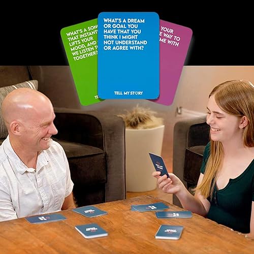 Miniatura 6 de Juego de cartas Tell My Story: 100 tarjetas de conversación para padres y adolescentes para apoyar la salud mental de los jóvenes, fomenta la