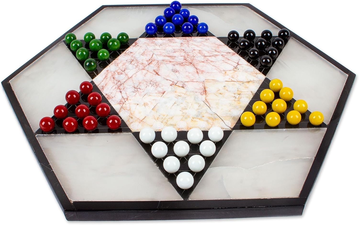NOVICA Artisan Handmade Chinese Checkers Board Game | Classic Chinese Checkers Board Game |