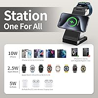 Vista 4 de Estación de carga rápida inalámbrica Mag-Safe 2026, cargador magnético 3 en 1 con luz para iPhone 17 16 15 14 13 12 Pro Max Plus, Apple Watch Series