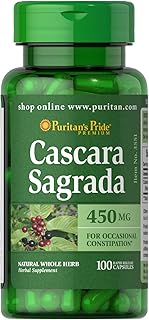 Puritan's Pride Cascara Sagrada 450 mg-100 Capsules