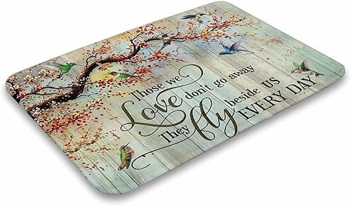 Miniatura 4 de Allijune Tapete para puerta de árbol de pájaros Those We Love Dont Go Away They Fly Beside Us Every Day Home Decor Felpudo de bienvenida felpudo