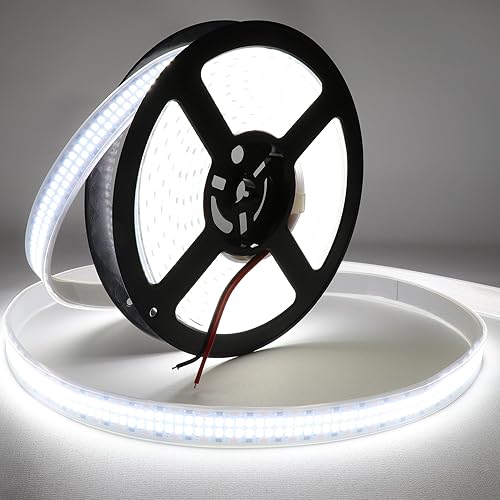 Tira de luces LED de color blanco frío 6500K 16.4 pies5M doble fila 2835 SMD 2400LEDs DC 24V luz diurna brillante regulable flexible luz LED disponible en Yaxa Costa Rica
