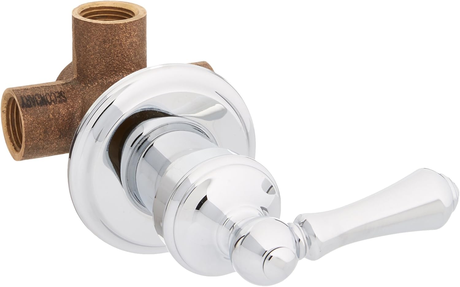 Pfister 015-38BC 4-Port Diverter Valve with Solid Metal Lever Handle, Polished Chrome