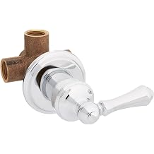 Pfister 015-38BC 4-Port Diverter Valve with Solid Metal Lever Handle, Polished Chrome