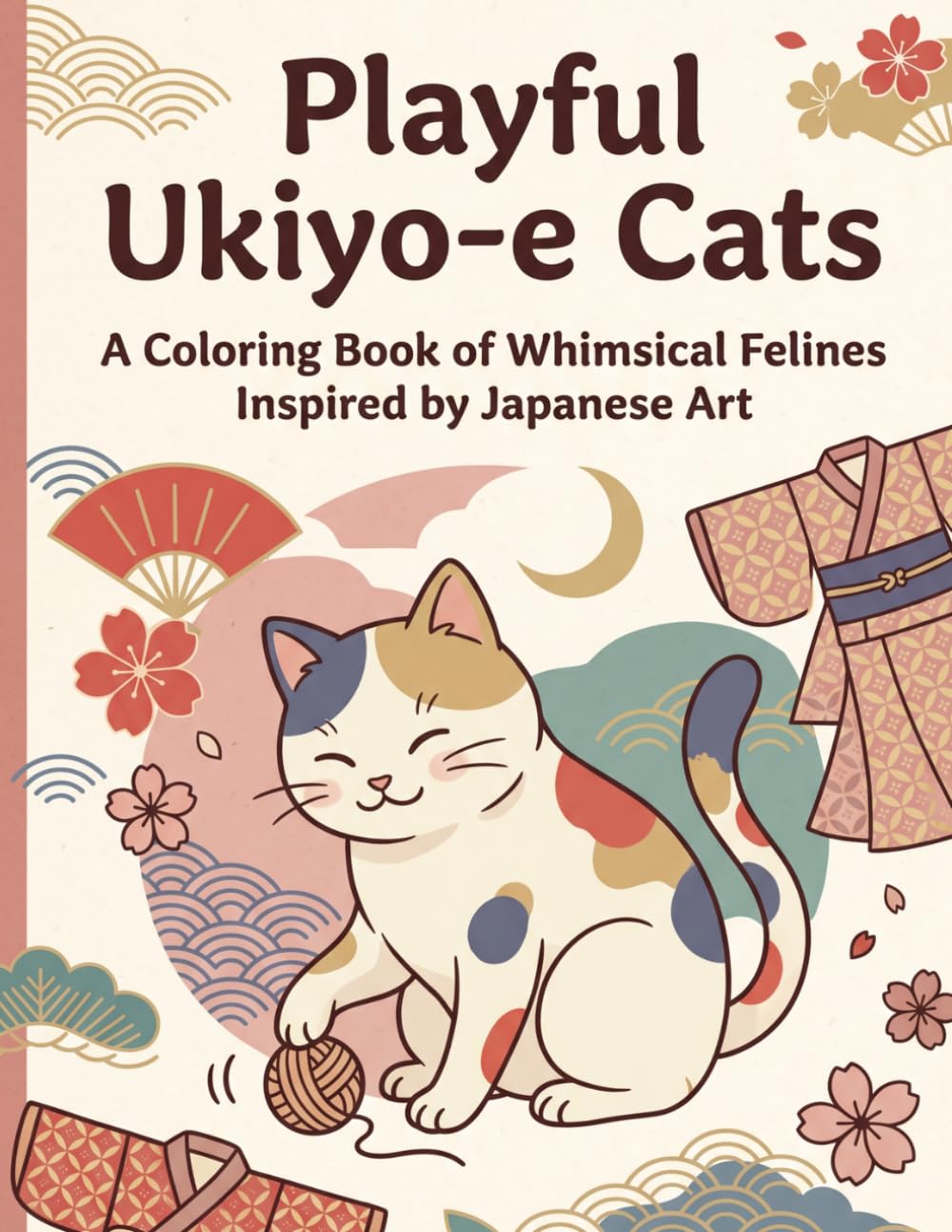 Playful Ukiyo-e Cats: A Coloring Book of Whimsical Felines Inspired by Japanese Art