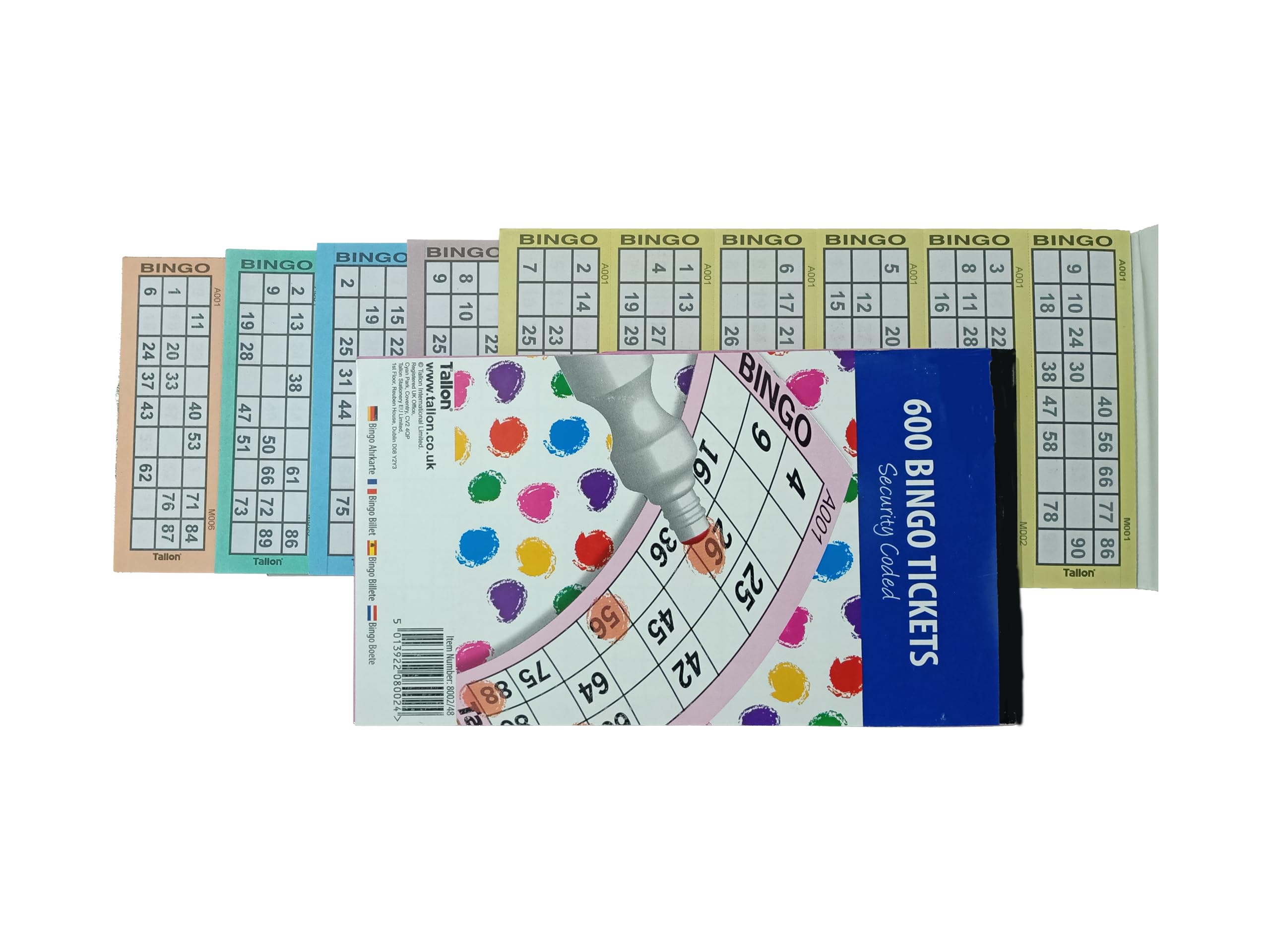 CARESTARZ Bingo tickets Books for Bingo Game - 600 jumbo Bingo tickets - Fun bingo books 6 game - bingo books 1 – 90