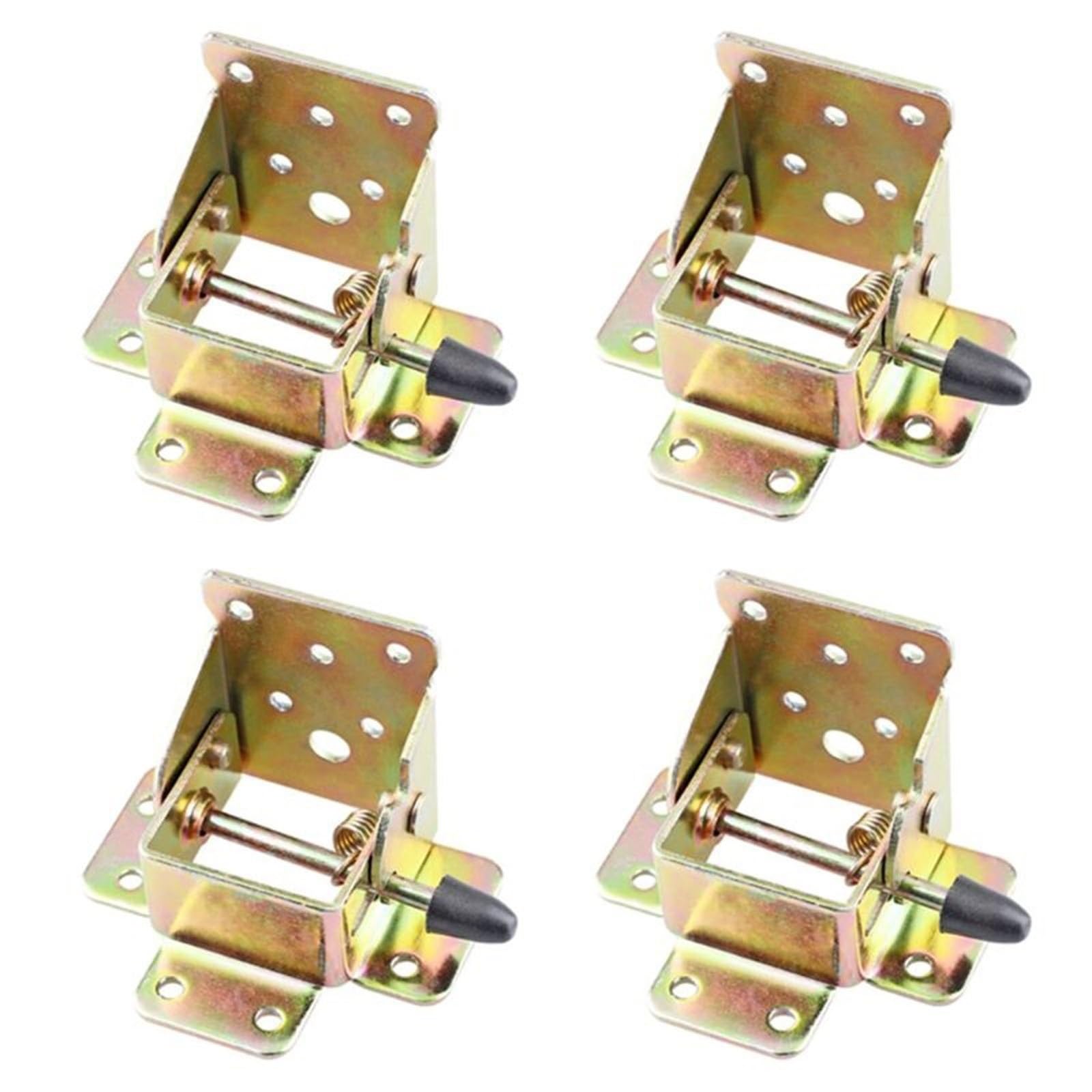 4Pcs/Set Iron Lock Folding Table and Chair Leg Bracket Hinges, Used for DIY Or Bed Legs, Workbench Projects