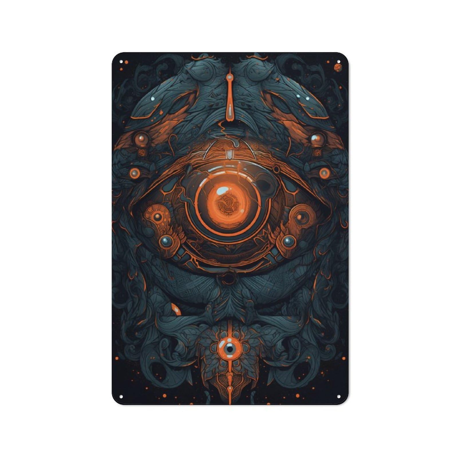 Junmoney Cyclops Enchantment Spells Metal Plaque 30X20cm With For Workshop Wall, Retro Decor, For Garage, Workshop And Man Cave Decoration