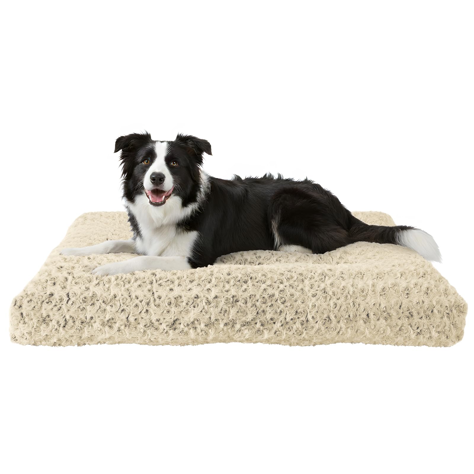 Lit pour chien grande taille Homaxy 105x68cm coussin beige