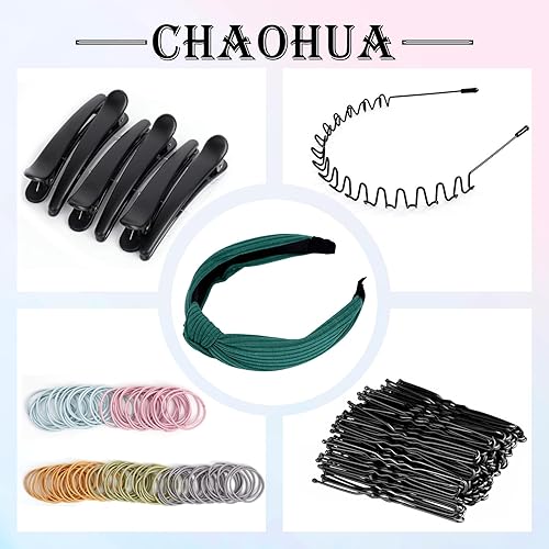 Miniatura 4 de Accesorios para el cabello para mujer, 1223 piezas, incluye pinzas para el cabello de 4.3 pulgadas, pulsera bohemia para ligas para el cabello,