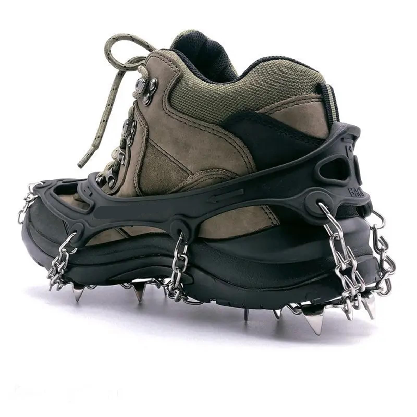 1 paio 19 borchie antiscivolo neve ghiaccio pinza scarpe da arrampicata punte tacchetti soprascarpe ramponi chiodate M/L/XL per Scarpe da Neve, Protezione sicura