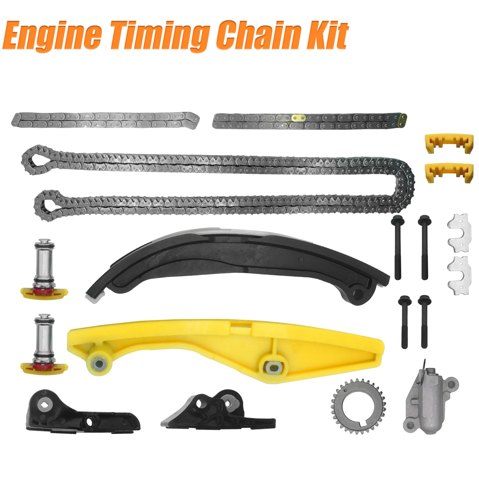Timing Chain Kit With Tensioner & Guides - Fits Ford F-150, Explorer, Mustang, Lincoln MKX With 3.5L/3.7L V6 DOHC Engine