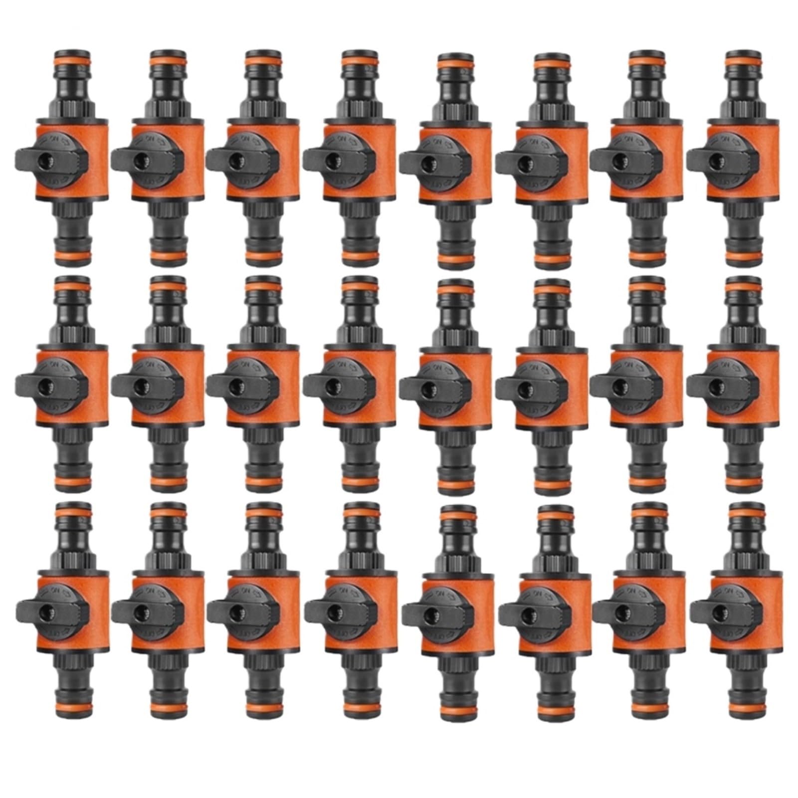 Genérico Válvula Corte Manguera con Caudal, Conector Grifo, Adaptador Riego | Roscas 3/4" GHT, montaje en línea, protege boquilla, juntas reforzadas, cuerpo aleación zinc