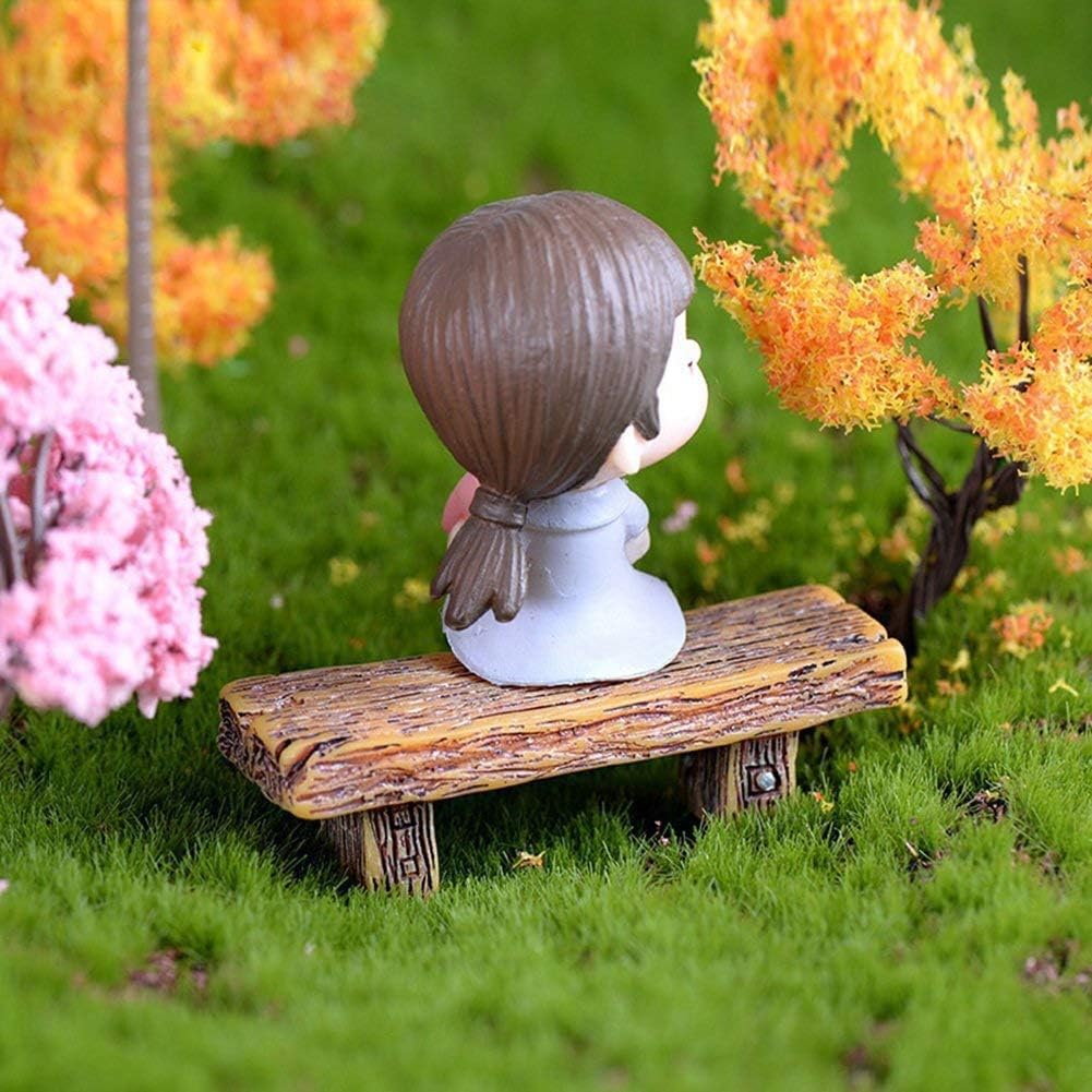 3Pcs Exquisite Ornaments Retro Benches Miniature Fairy Garden Bonsai Ornaments Dollhouse Decoration Durable and Useful Decorative Objects Accessories - Image 2