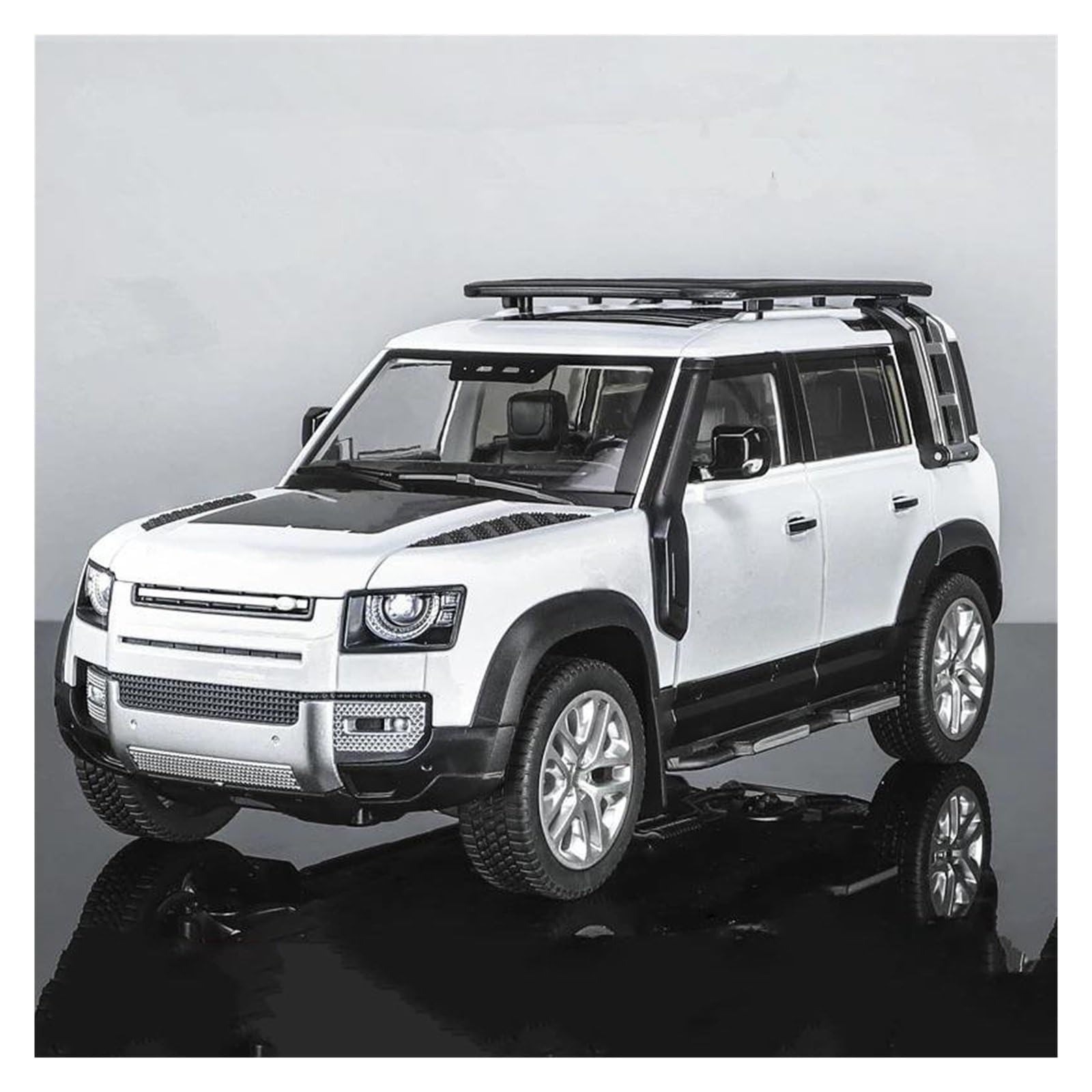 Diecast Car 1:18 For Land Rover For Defender SUV Alloy Car Model Diecasts Collectible Model(White)