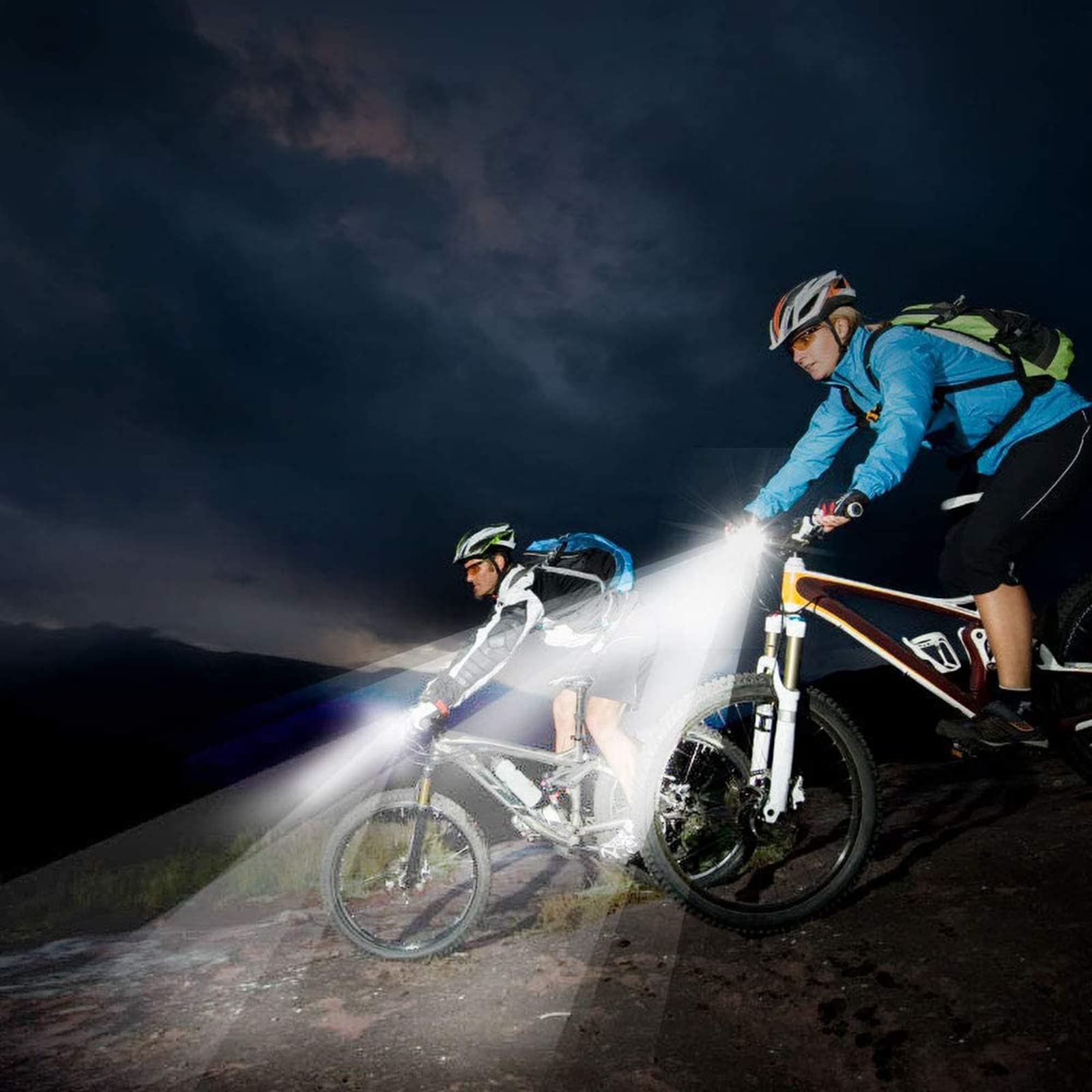 Latarka rowerowa LED marki Frontlight. Akumulator USB do roweru górskiego, mini jasne światło rowerowe, 600 lumenów, 5 trybów świecenia, akumulator 1200 mAh, wodoodporne reflektory rowerowe do roweru