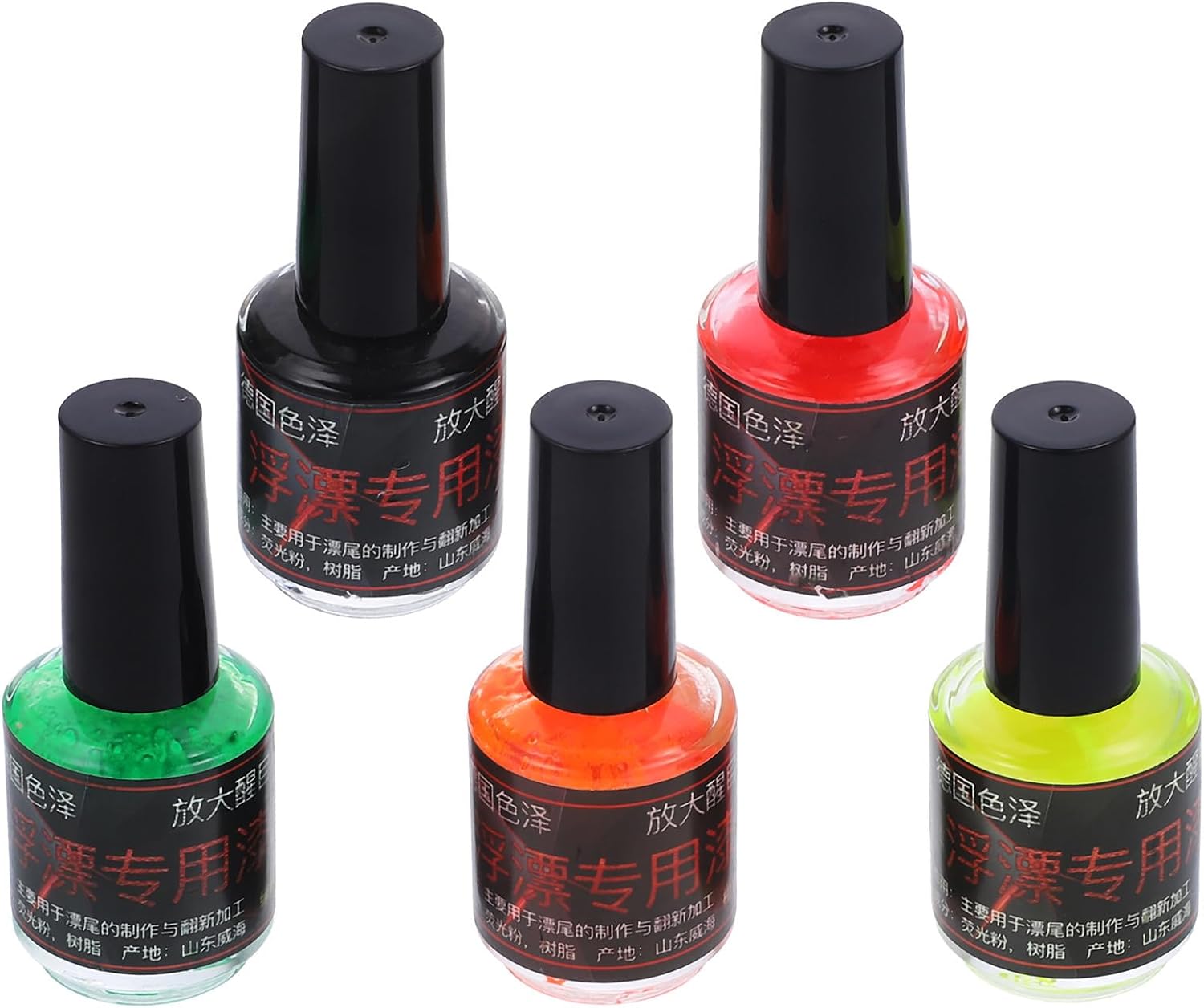 Waterproof Fishing Float Paints Neon Fluorescent Color Portable and Lightweight Glass-Based Paint Eye-catching Fishing Floats