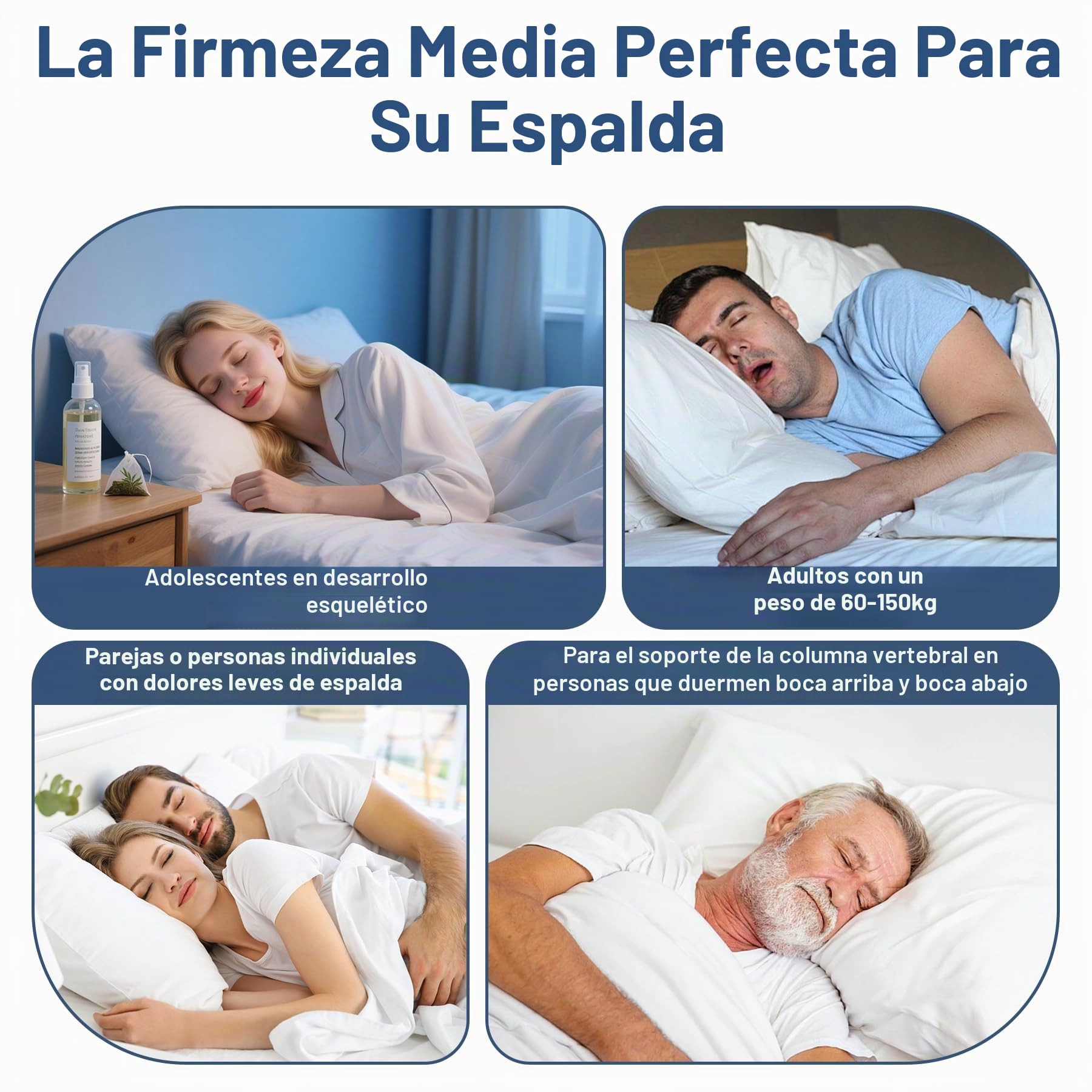 Colchón de 140 x 200 grados de dureza H3 de espuma fría y espuma viscoelástica de 16 cm de altura para adultos colchón de espuma fría se envía por paquete