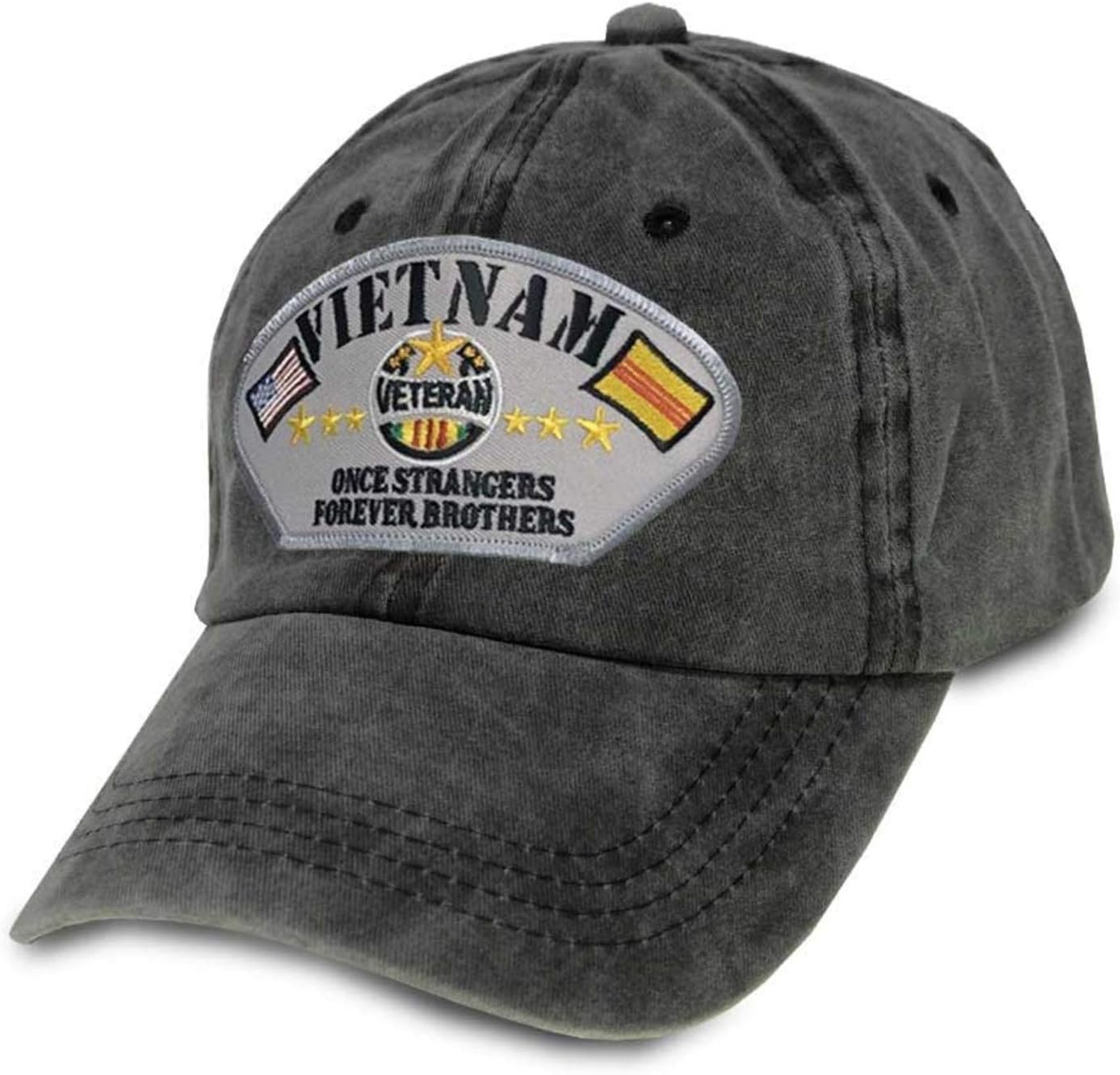 Vietnam Veteran Hat with Once Strangers Forever Brothers - Vintage Gray