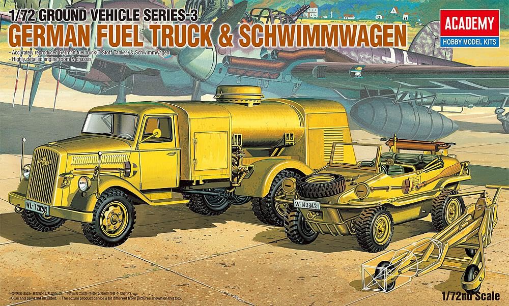Academy 1:72 - WWII German Fuel Truck & Schwimwagen