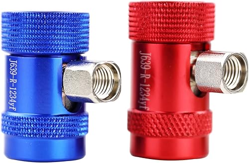 Miniatura 3 de Reemplazo manual rápido del adaptador del conector del acoplador del compresor R1234yf de la CA para el refrigerante del AC