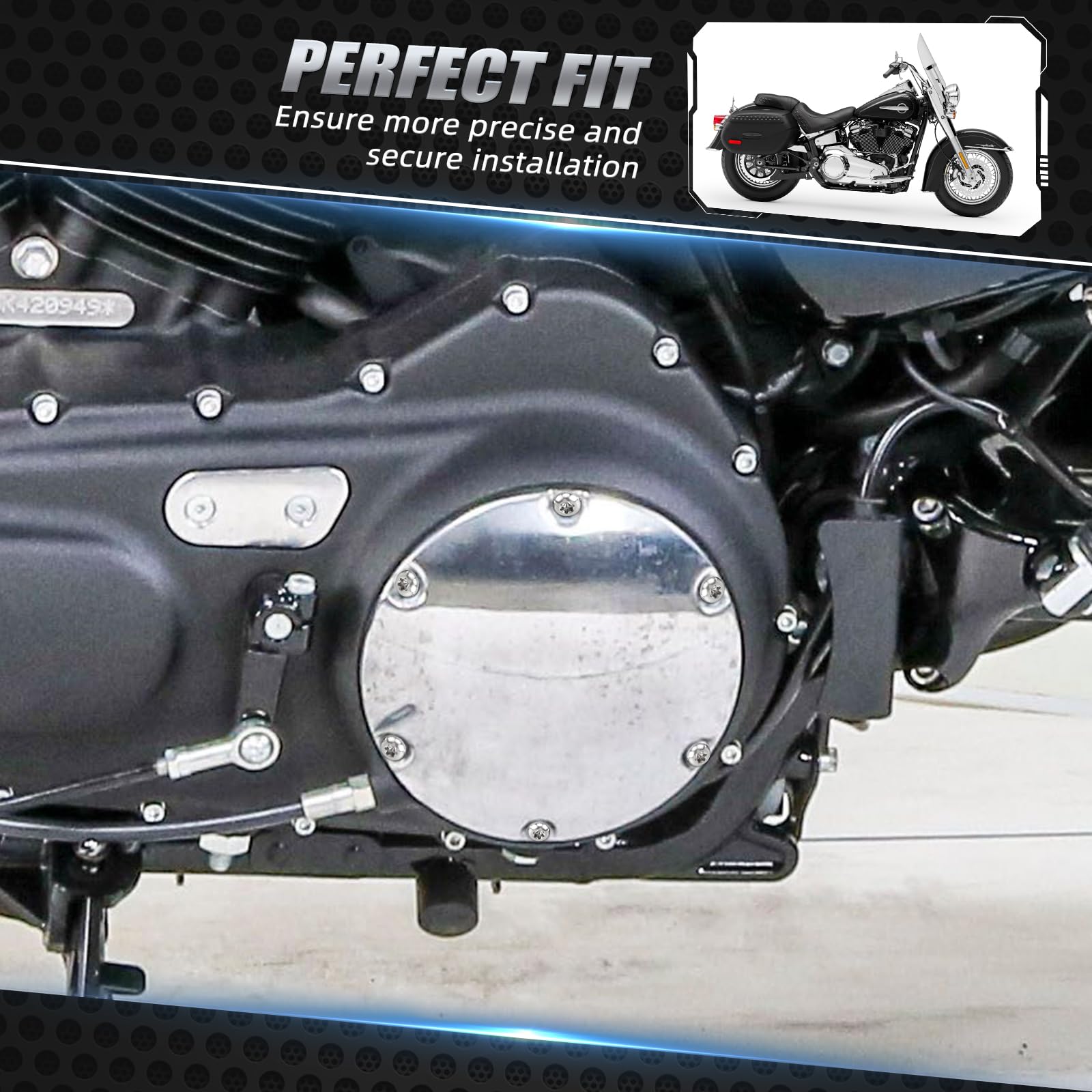 NICECNC Kit di 6 bulloni per coperchio frizione in titanio compatibile with Harley Sportster 1200 Super Low XL1200T 2014-2019, Sportster 883 Custom XL883C 2003-2010, vedi montaggio