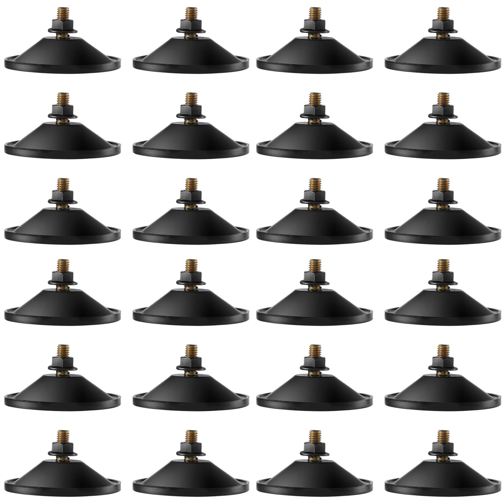 Jnchdghwa Black 24Pcs Small Suction Cups, Strong Suction Cups For Glass, 2.2Inch Window Sucker Pads With
