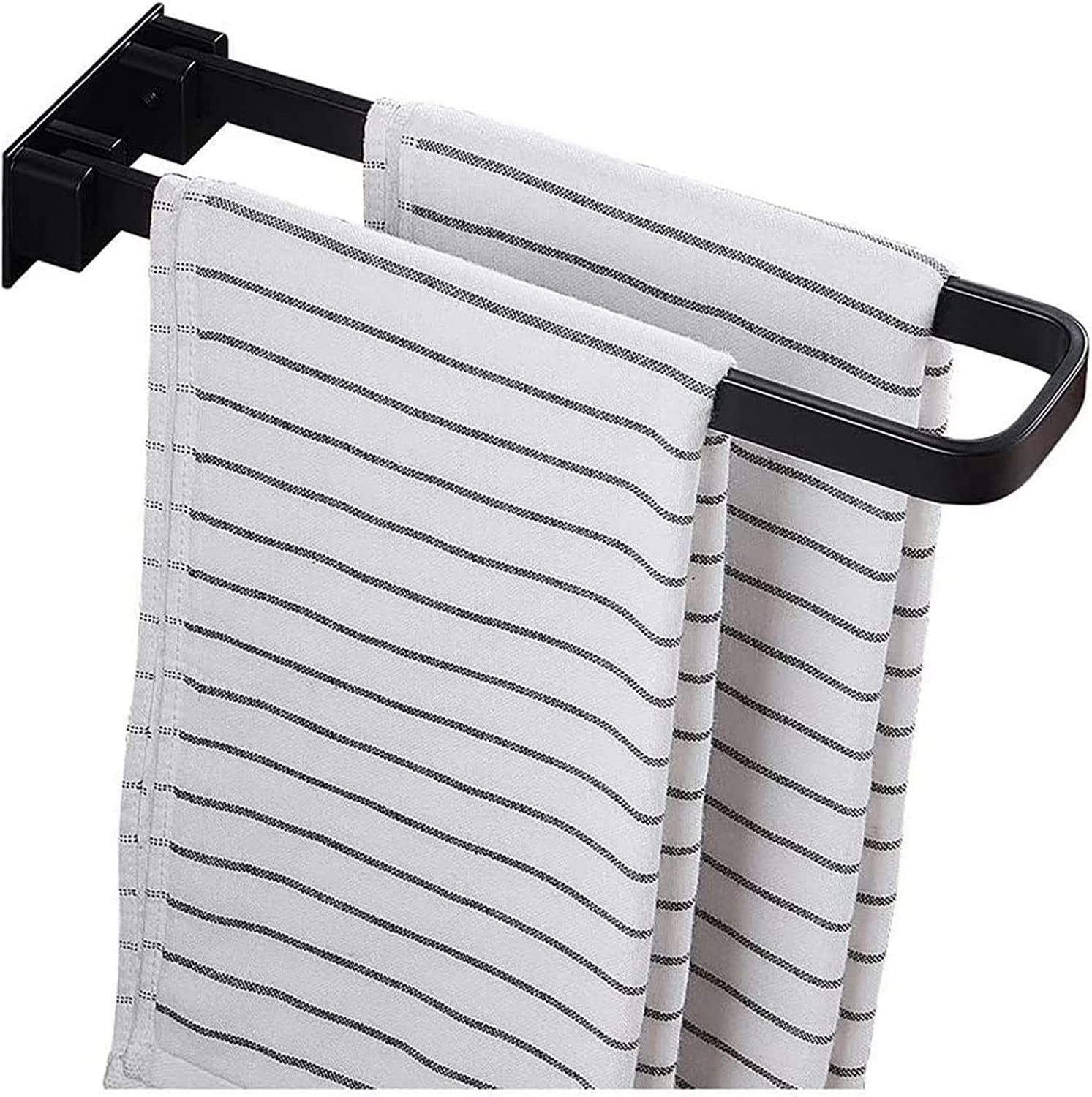 Porte-serviettes multifonction bilatéral en aluminium pour douche