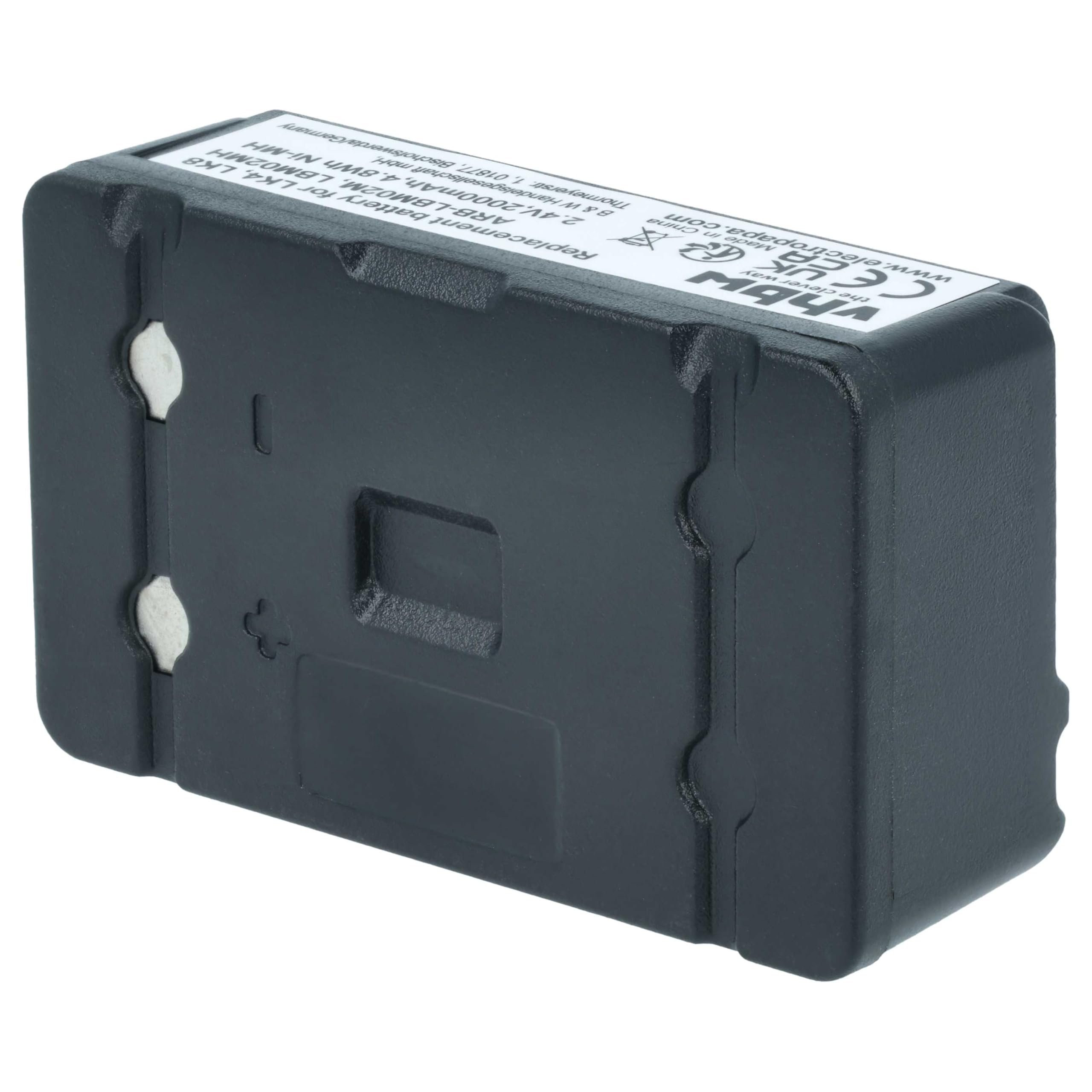 vhbw 5X batería reemplaza Autec ARB-LBM02M, LBM02MH para Mando a Distancia, Control Remoto (2000 mAh, 2,4 V, NiMH)