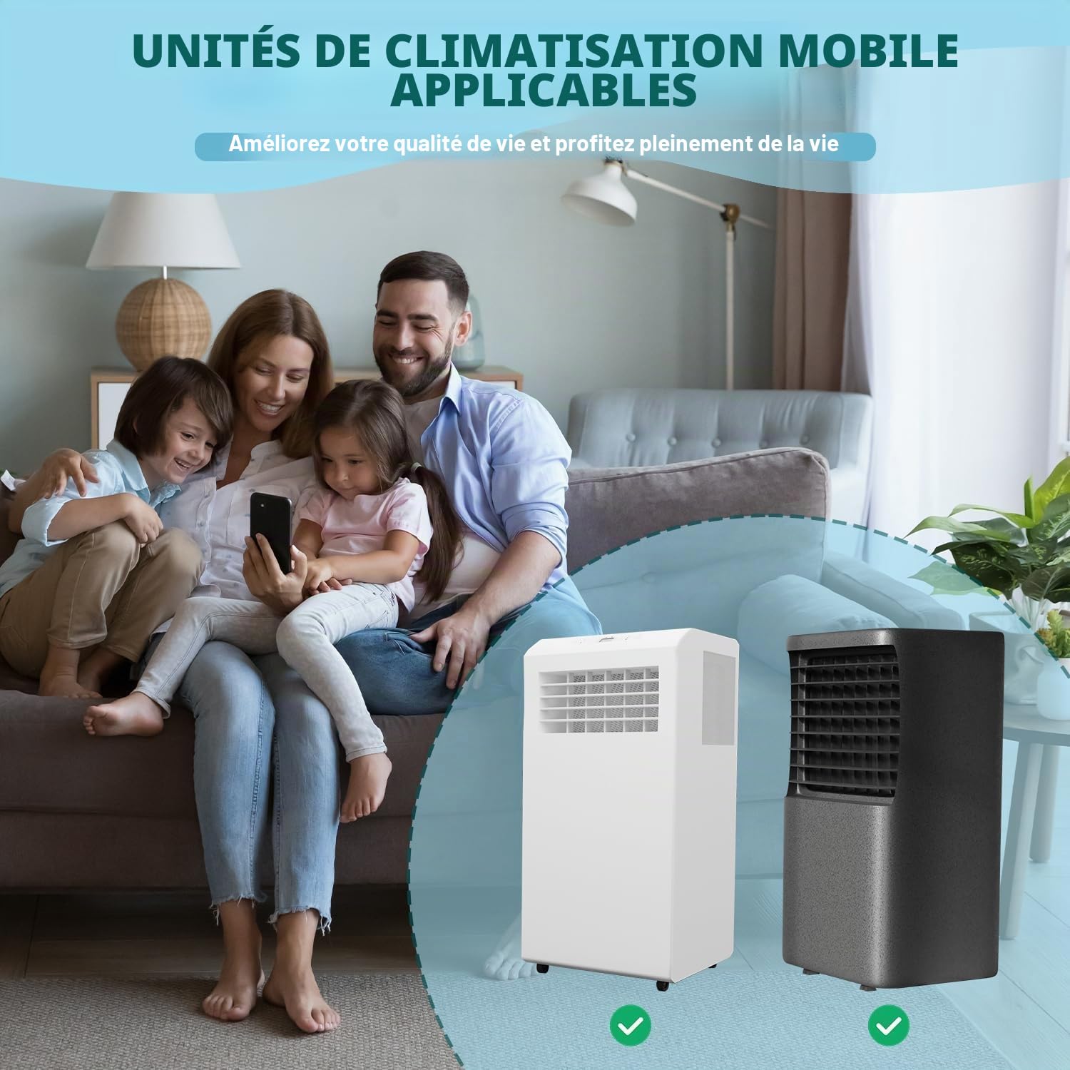 Mrrihand Kit Calfeutrage Climatiseur, Joint de Fenetre Universel (400cm) | avec Fermeture à Glissière, Liens de Fixation, Bande Adhésive, Joint de Fenêtre pour Climatisation Mobiles étanche