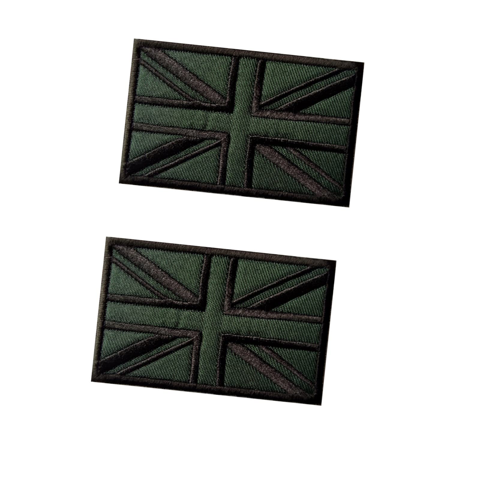ANNIUP British Flag Embroidery Patch with Fabric Pattern DIY Applique Sew and Stick On Patches for Clothing, Attach to Bags Jackets Coats Trousers Hats, 2PCS