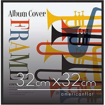 Top Rated Album Frame - Made to Display Album Covers and LP Covers 12.5 x 12.5 - Hanging Hardware Installed and No Assembly Required - Easy to Use Album Frame Album Cover Frame
