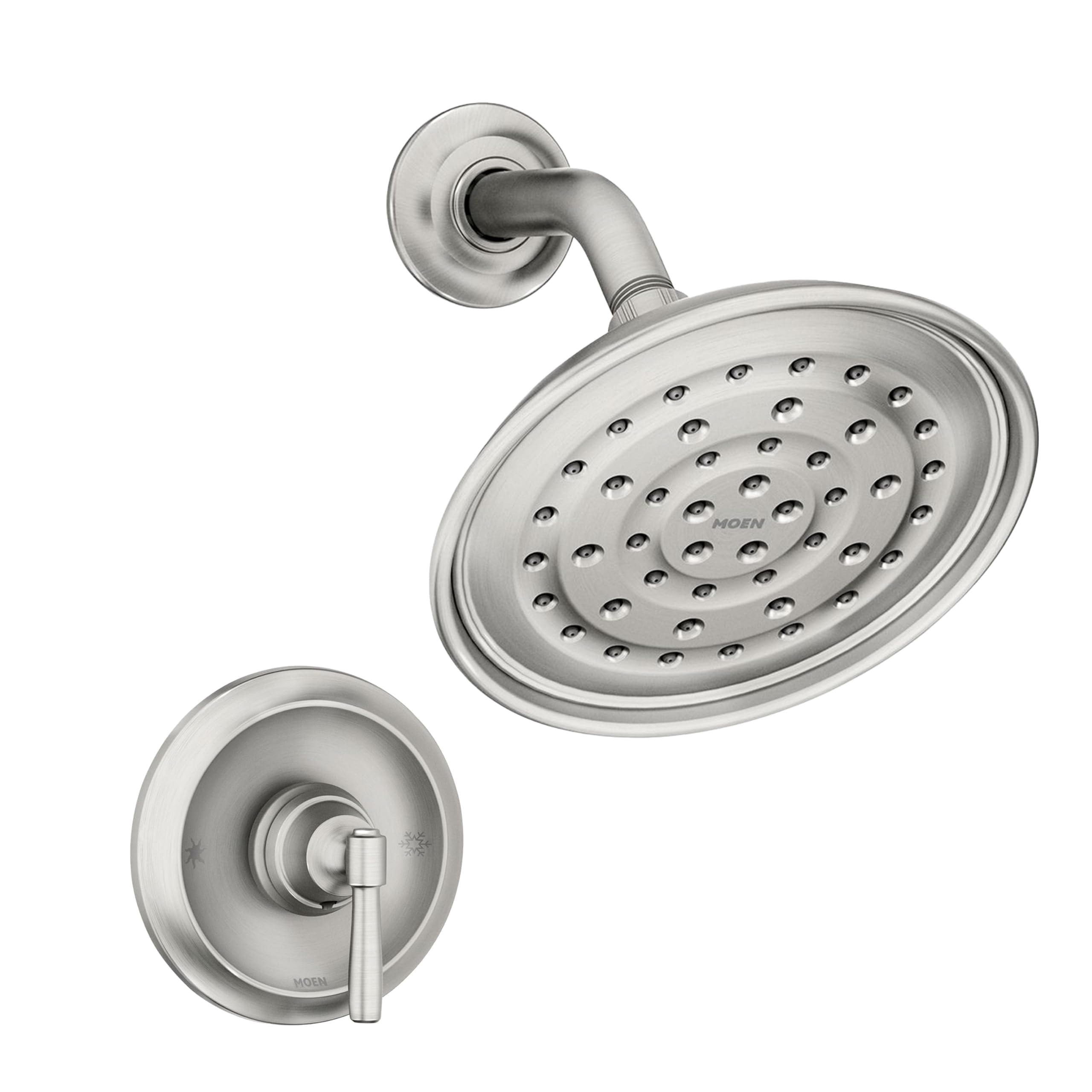 Moen 82971SRN Halle Posi-Temp Shower Faucet Trim with Valve, Spot Resist Brushed Nickel