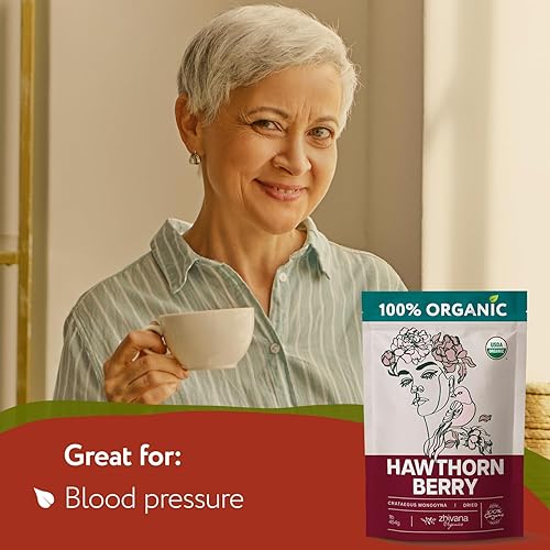 Miniatura 4 de Zhivana Organics - Baya de espino blanco orgánico (8 onzas), para té de espino, infusiones, tinturas y recetas culinarias