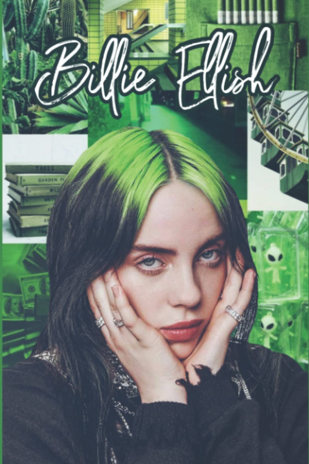 BILLIE EILISH Notebook: Billie Eilish Poster | Billie Eilish Note Book | Billie Eilish Happier Than Ever | Billie Eilish Notepad | Billie Eilish Vinyl ... Fie | Billie Eilish Green Wig | Billie eilish