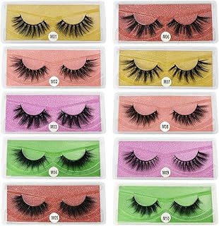 HBZGTLAD Wholesale Eyelashes 10/20/30/40/50/100 Pairs Faux 3D Mink Lashes Natural False Eyelashes Makeup Cilios Thick Mink Eyelashes In (mix 10pair)