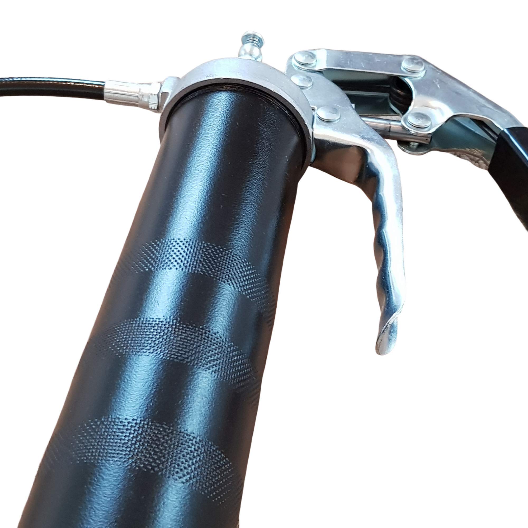 Pistol Grip Grease Gun Heavy Duty 5000 Psi with Flexible Hose and