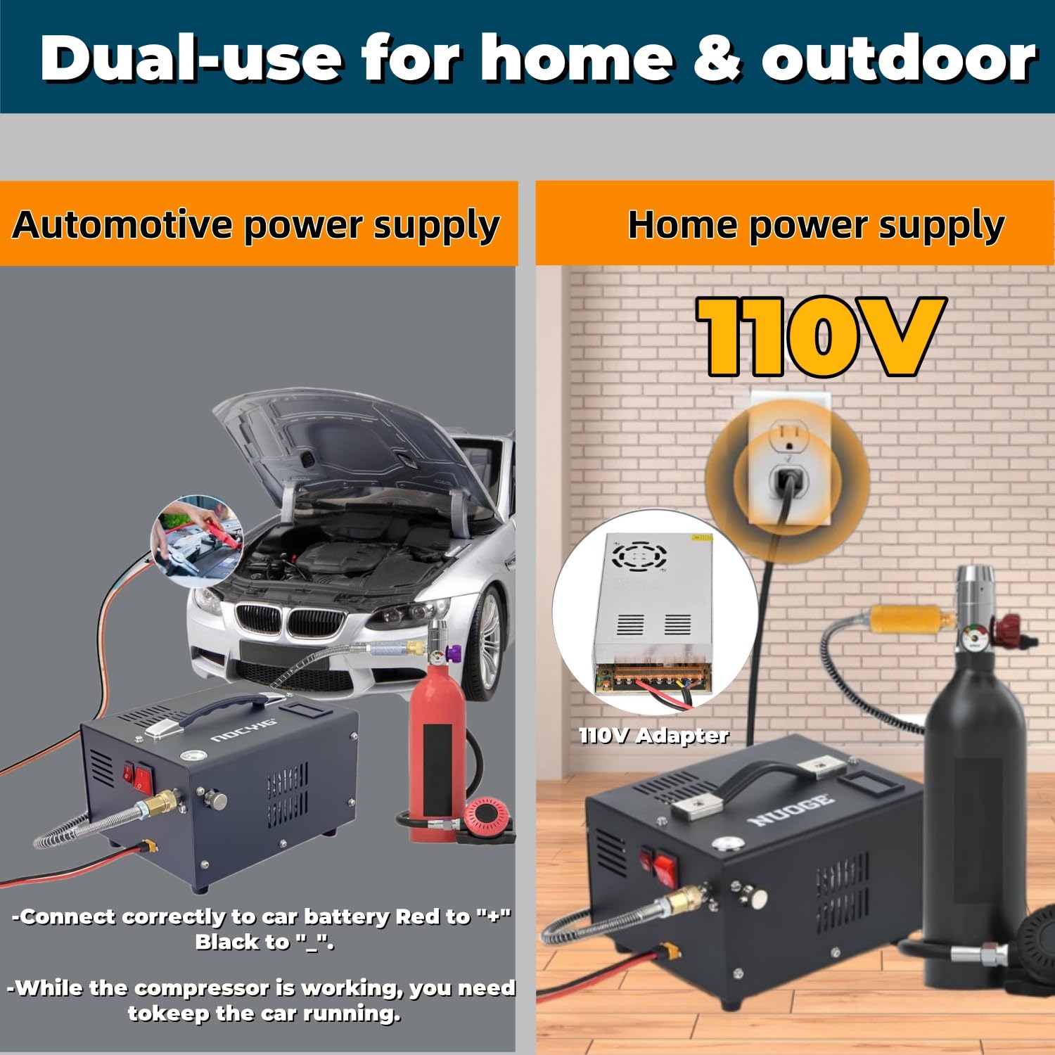 4500PSI PCP Air Compressor - Portable & Durable -4